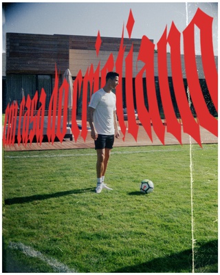 Cristiano Ronaldo - in his garden